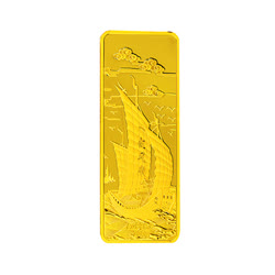 老庙黄金 “一帆风顺”金条100克
