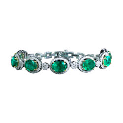 绿爱珠宝 18K金祖母绿手链 （13.53克拉）