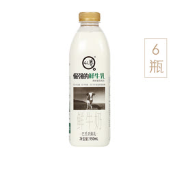 认养 倔强的鲜牛乳950ml*6瓶 巴氏杀菌鲜牛奶