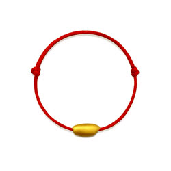 華仕達珠寶“年年有米”足金路路通配紅繩手鏈