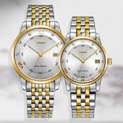 賓爵手表全自動機械情侶對表男表女表鋼帶正品 B836ML