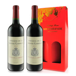 卡瑞莊園 雙瓶禮盒裝 干紅葡萄酒 法國原瓶進口紅酒