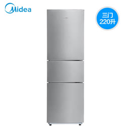 1.15-2.15国潮-电子电器,美的（Midea） 220升三门冰箱BCD-220TM极光银（原价购买）