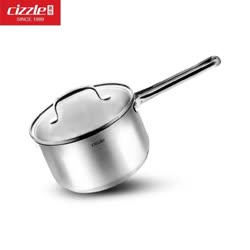 cizzle喜時304不銹鋼無涂層奶鍋家用嬰兒寶寶輔食鍋通用泡面鍋18cm C7202
