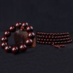尊麗尚（jaleesa）小葉紫檀套組（直徑1.8cm大手串+108顆佛珠手串