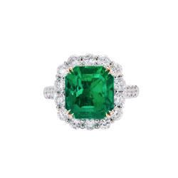 绿爱珠宝 18K金祖母绿戒指（4.6克拉）孤品L31