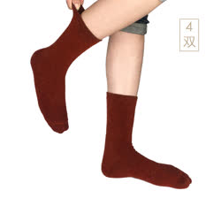 丁摩 【4双组】38%羊毛袜中长筒袜（男女同款）GL9207