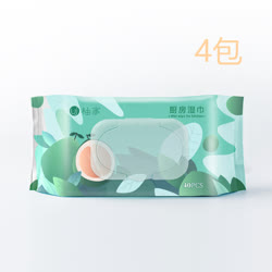 柚家厨房湿巾4包/箱
