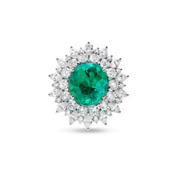 绿爱珠宝 18K金祖母绿戒指（7.6克拉）孤品L20