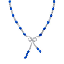 绿爱珠宝 18K金蓝宝石项链 （18.8克拉）孤品L19