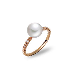 瑪戈菲尼“圓滿”18K金珍珠戒指