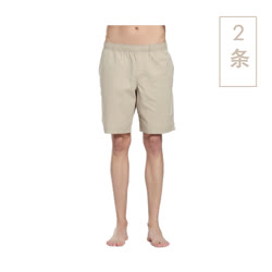 【清仓特惠】欧奈丝 男士全棉家居中裤GMV11469 (实惠 2条装） 橡筋高腰设计 全棉材质 贴身舒适 居家外穿两种选择