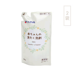 日本原裝進口 利其爾（Richell） 寶寶衣物專用洗滌劑（替換裝）2袋組