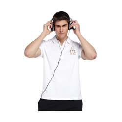【新品特惠】OUNAISI 时尚男士纯色袖标商务气质短袖T恤GMT71522 （儒雅气质 面料舒适 M-XXL）