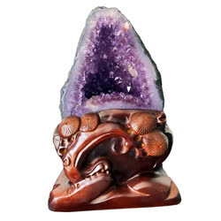 令月珠宝“紫气东来”紫晶洞摆件 8公斤