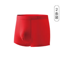 古今（GUJIN） 男士EJLSJ24大红莫代尔平角短裤组（2条装）