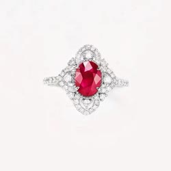 [18周年回馈]宝姬 18k金红宝石戒指 1克拉 