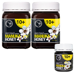 基维氏 （KIWIS）新西兰进口 麦卢卡UMF10+蜂蜜500g*2瓶装加赠10+250g