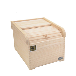 利茸 5kg實木碳化廚房儲物斗柜防蟲保鮮米桶儲桐木米箱米缸面粉箱糧