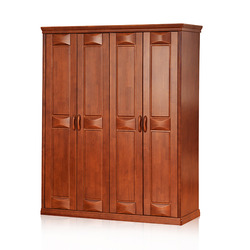 恩乐嘉居  现代中式实木卧室四门衣柜（8802）