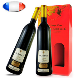 法国伊卡 波尔多 AOC级 原装进口红酒 干红 双瓶礼盒葡萄酒