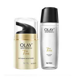 玉兰油（OLAY） 多效修护醒肤水150ml+修护霜50g 淡纹保湿滋润