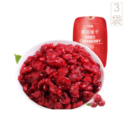 [商城]百草味（BE&CHEERY） 【蔓越莓干100g*3包】 休闲零食水果干 蔓越莓干食品