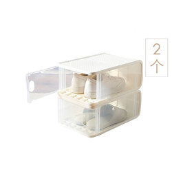 [商城]吉优百（Homebest） 透明可叠加多功能收纳鞋盒2个装