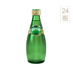 爆款-初夏新美味,巴黎水（Perrier） 法国进口 原味含气天然矿泉水330ml*24瓶装