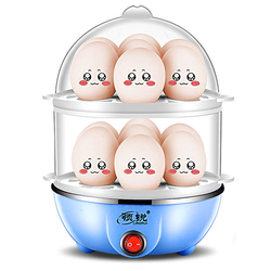 [商城]領銳（LINGRUI） XB-EC06雙層煮蛋器迷你多功能小型蒸蛋煮雞蛋器（自動斷電,雙色可選）